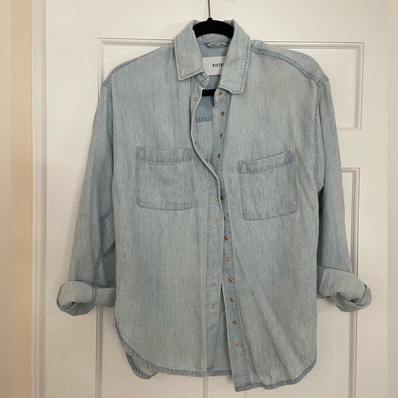 Pistola Jean Button Down Shirt - Light wash denim - Picture 1 of 4